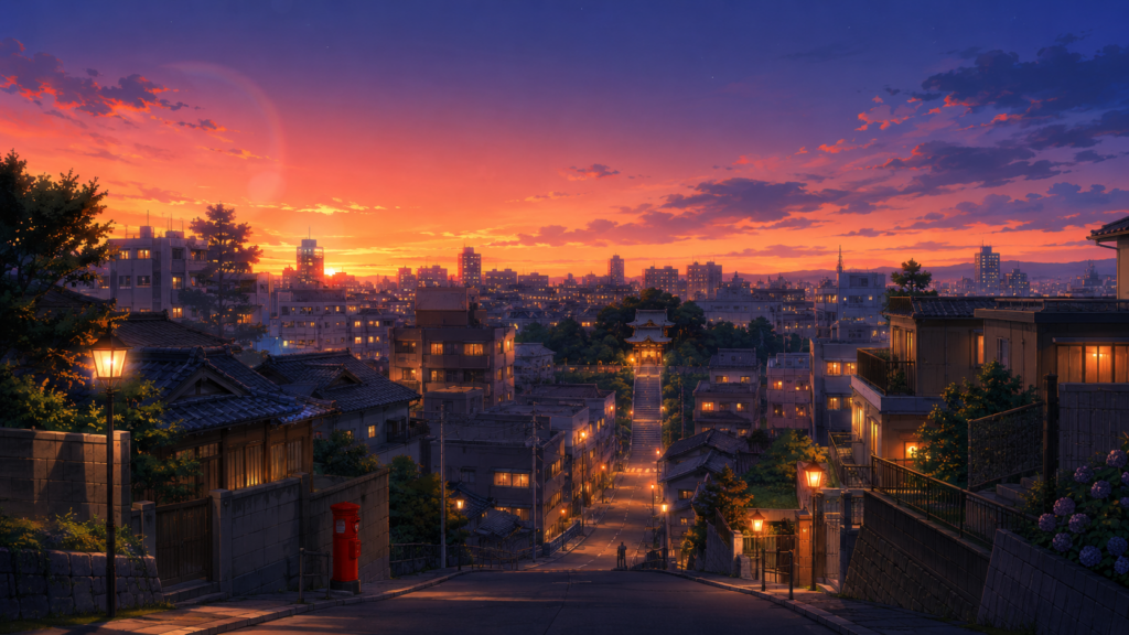 君の名は。聖地の東京編｜須賀神社の階段と瀧の通学路スポットのアイキャッチ画像